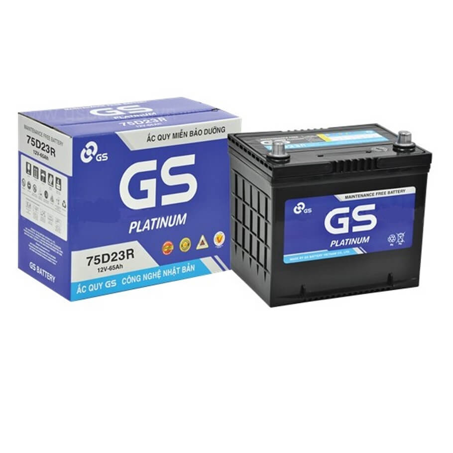 Ắc quy 12V-65Ah GS MF 75D23R